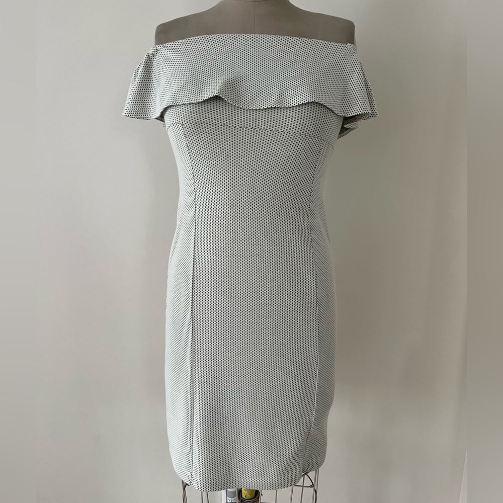 ZARA Women’s Polka Dot Dress. Colour pale green/white in size Small